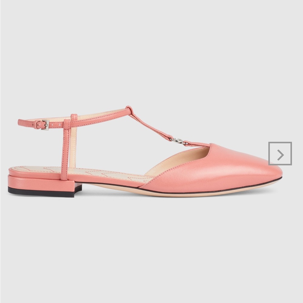 SOLD - GUCCI NIB women’s ballet flat pink double G in box new - Picture 5 of 7